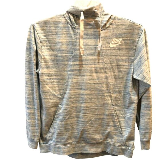 Nike Womens Small Blue Heather Gym Running Pullover Hoodie Jacket Size S - Picture 1 of 9